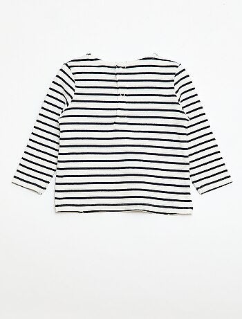 T-shirt a coste con righe