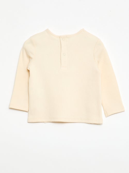 T-shirt a coste con righe - Kiabi