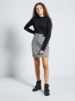 Ragazza 10-18 anni - T-shirt a coste eco-sostenibile - Kiabi