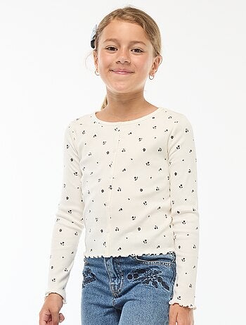 T-shirt a coste floreale