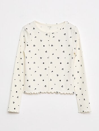 T-shirt a coste floreale