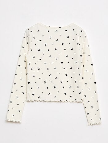 T-shirt a coste floreale