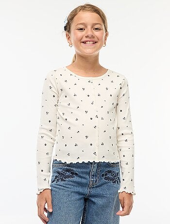 T-shirt a coste floreale