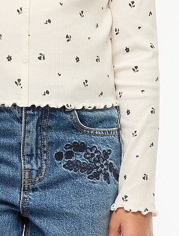 T-shirt a coste floreale