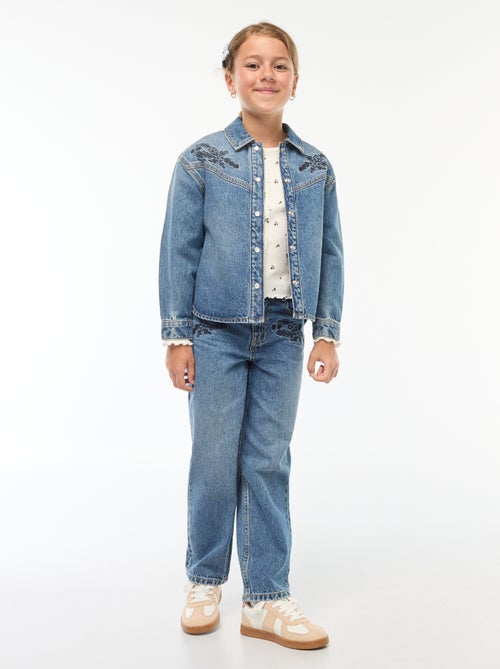 T-shirt a coste floreale - Kiabi