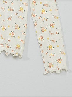 T-shirt a coste floreale - Kiabi