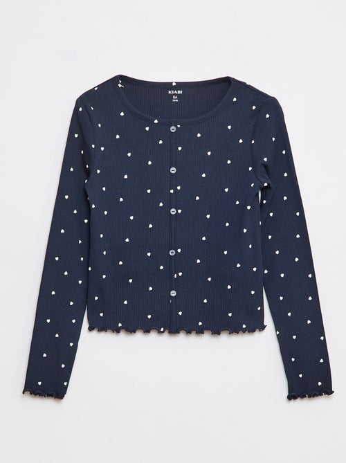 T-shirt a coste floreale - Kiabi