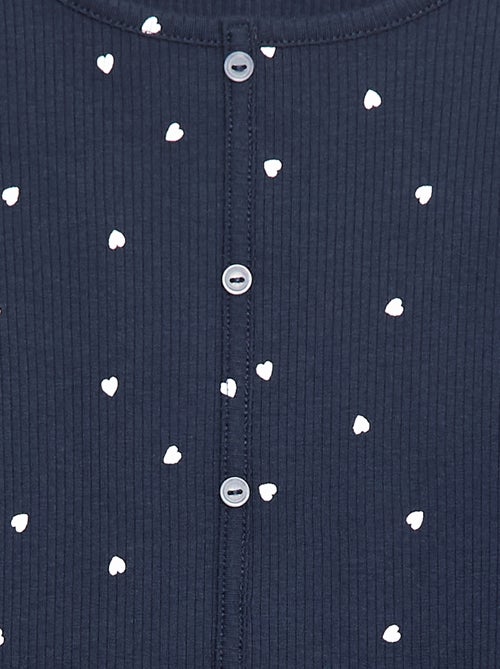 T-shirt a coste floreale - Kiabi