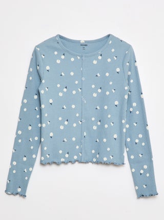 T-shirt a coste floreale