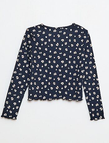 T-shirt a coste floreale