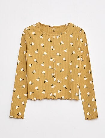 T-shirt a coste floreale