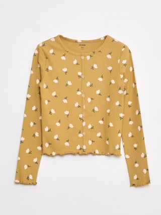 T-shirt a coste floreale