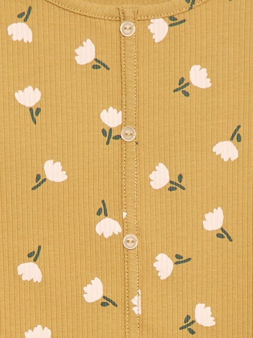 T-shirt a coste floreale - Kiabi