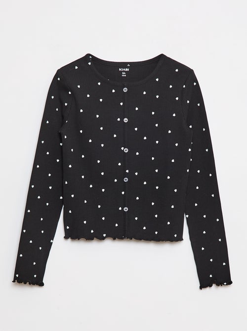 T-shirt a coste floreale - Kiabi