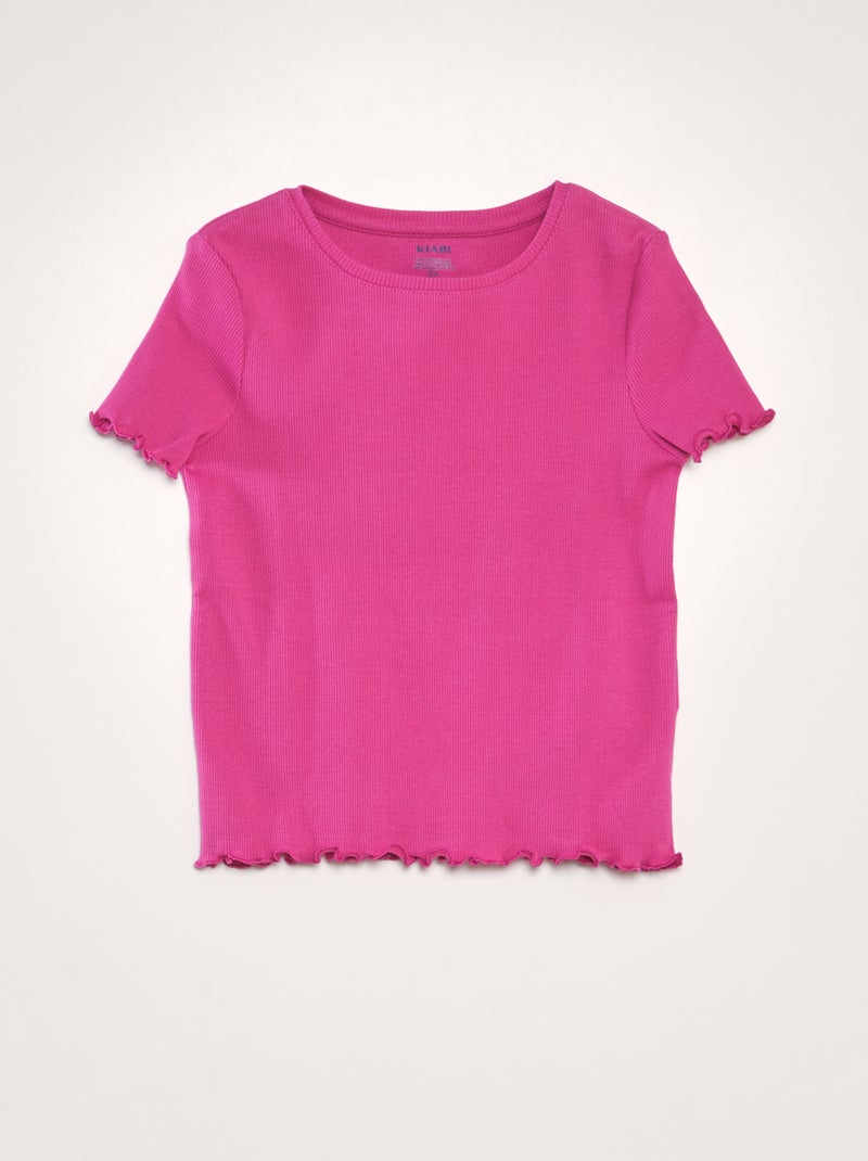 T-shirt a coste ROSA - Kiabi