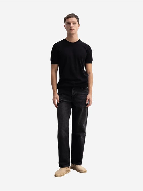 T-shirt a coste tinta unita con girocollo giesto - Kiabi T-shirt a coste tinta unita con girocollo giesto - Kiabi