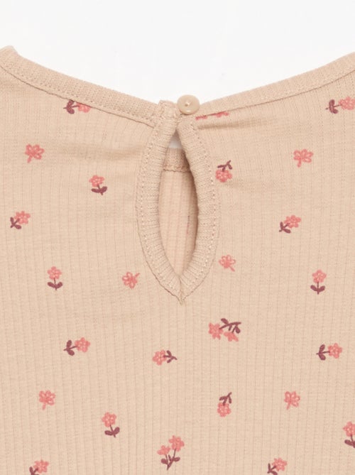 T-shirt a costine a maniche lunghe - Kiabi T-shirt a costine a maniche lunghe - Kiabi