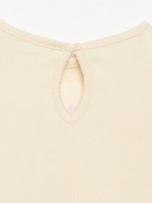 T-shirt a costine a maniche lunghe - Kiabi