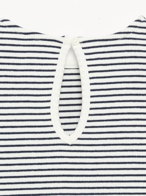 T-shirt a costine a maniche lunghe con fiocco - Kiabi T-shirt a costine a maniche lunghe con fiocco - Kiabi