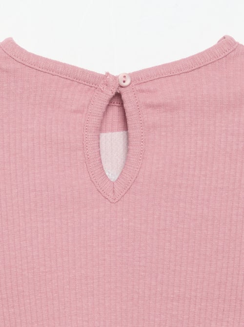 T-shirt a costine a maniche lunghe - Kiabi T-shirt a costine a maniche lunghe - Kiabi
