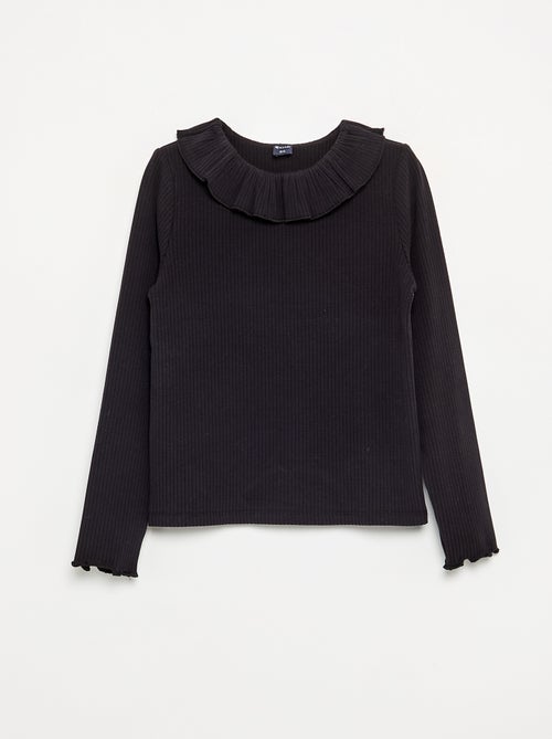 T-shirt a costine con colletto - Kiabi T-shirt a costine con colletto - Kiabi