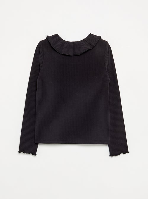 T-shirt a costine con colletto - Kiabi T-shirt a costine con colletto - Kiabi