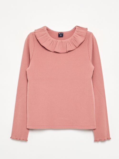 T-shirt a costine con colletto - Kiabi T-shirt a costine con colletto - Kiabi