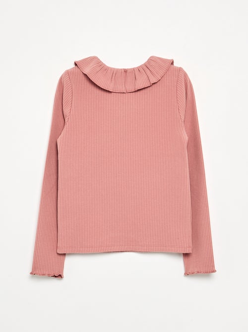 T-shirt a costine con colletto - Kiabi T-shirt a costine con colletto - Kiabi