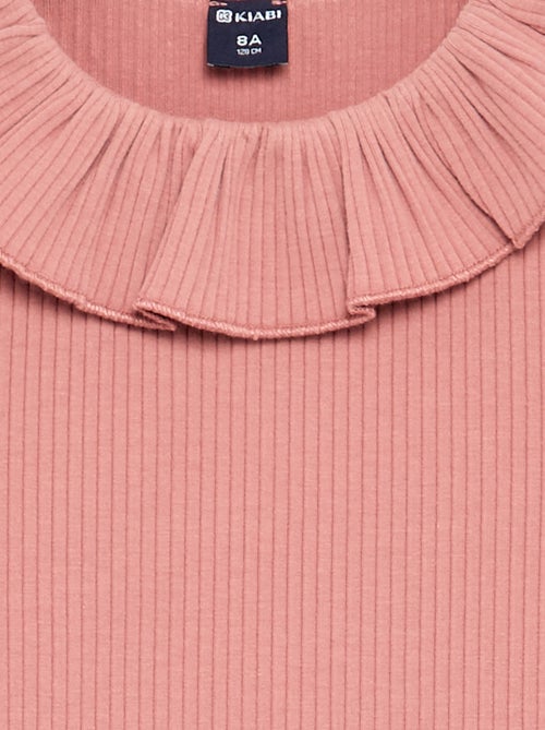 T-shirt a costine con colletto - Kiabi T-shirt a costine con colletto - Kiabi