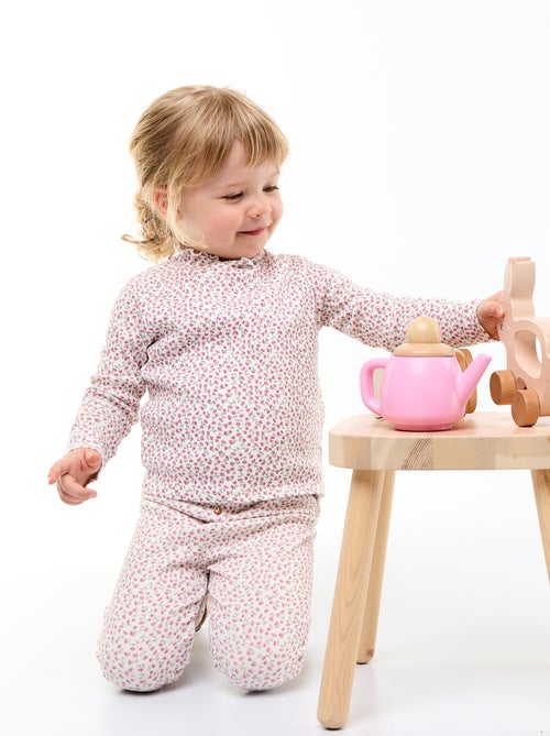 T-shirt a costine con collo ondulato - Kiabi T-shirt a costine con collo ondulato - Kiabi