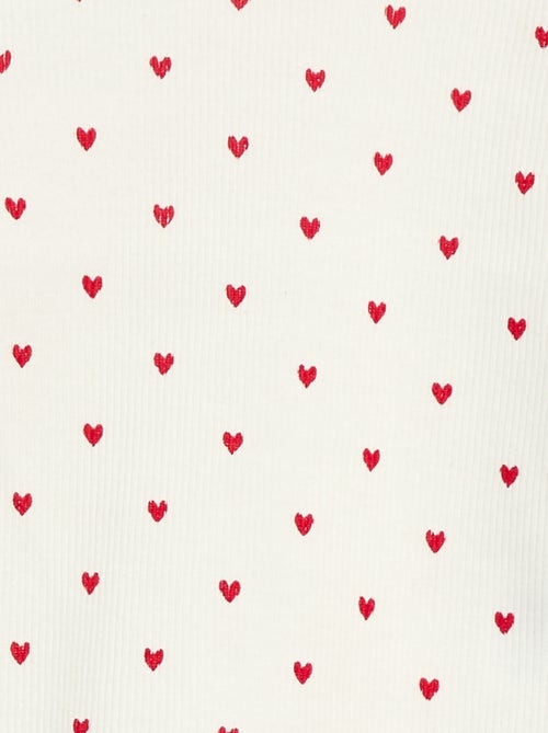 T-shirt a costine con collo ondulato - Kiabi