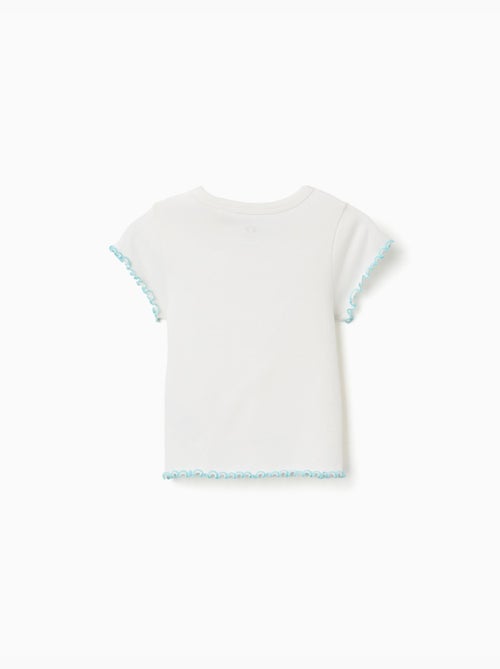 T-shirt a costine con estremità  ondulate - Kiabi