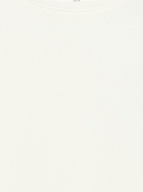 T-shirt a costine con maniche a volant - Kiabi