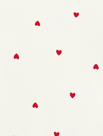 T-shirt a costine con maniche corte a volant