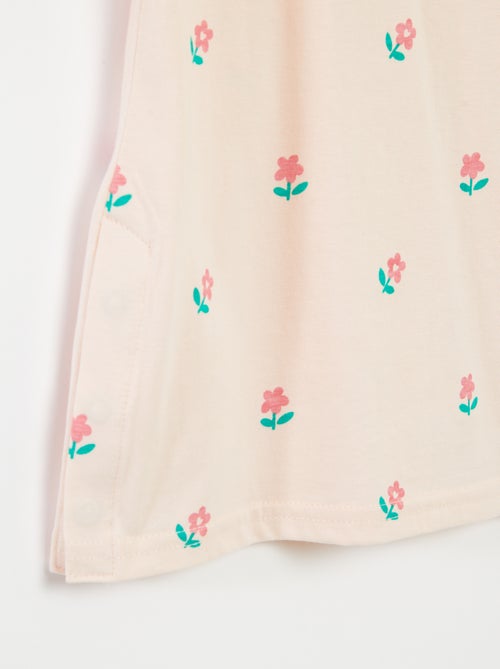 T-shirt a fantasia con apertura a pressione sulla spalla - collezione facile da indossare - Kiabi