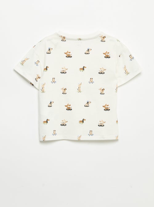 T-shirt a fantasia e a maniche corte - Kiabi T-shirt a fantasia e a maniche corte - Kiabi