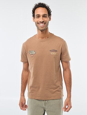 T-shirt a girocollo e maniche corte stampato