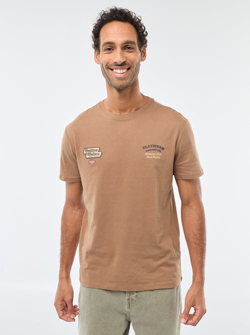 T-shirt a girocollo e maniche corte con stampa - Kiabi