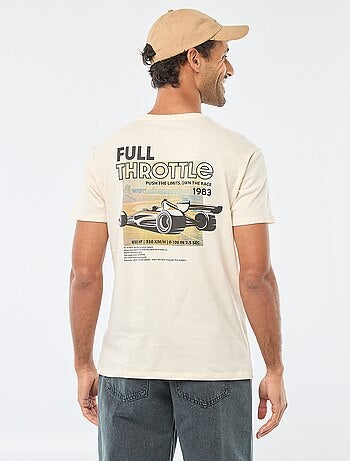 T-shirt a girocollo e maniche corte stampato