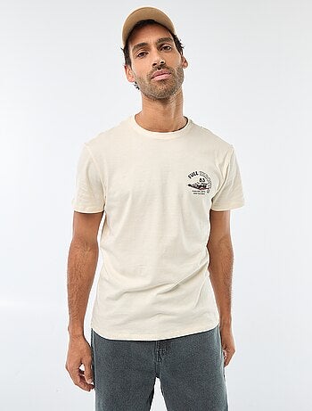 T-shirt a girocollo e maniche corte stampato