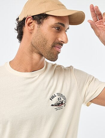 T-shirt a girocollo e maniche corte stampato