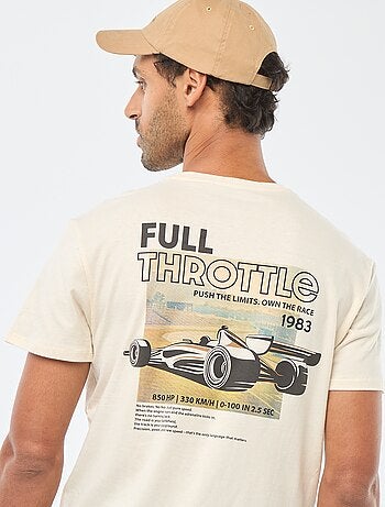 T-shirt a girocollo e maniche corte stampato