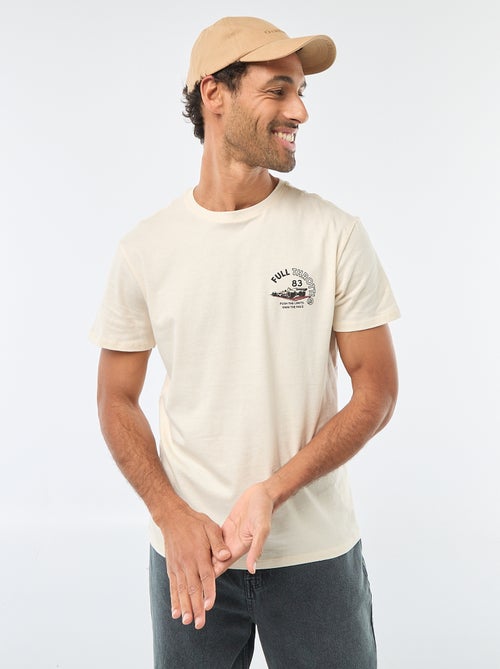 T-shirt a girocollo e maniche corte con stampa - Kiabi