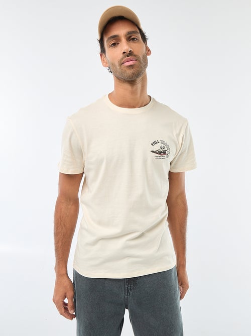 T-shirt a girocollo e maniche corte con stampa - Kiabi