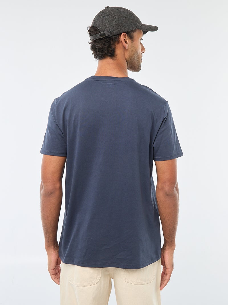 T-shirt a girocollo e maniche corte con stampa Blu - Kiabi
