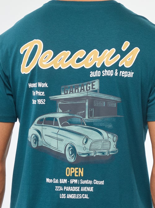 T-shirt a girocollo e maniche corte con stampa - Kiabi