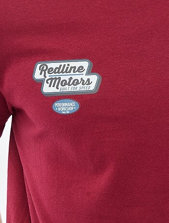 T-shirt a girocollo e maniche corte stampato