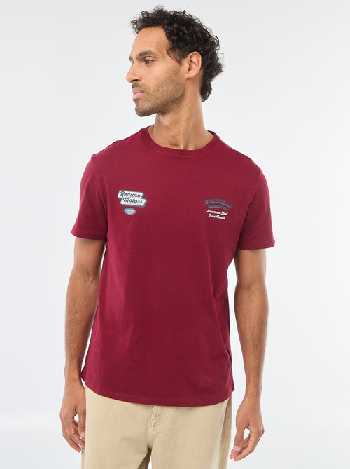 T-shirt a girocollo e maniche corte con stampa - Kiabi