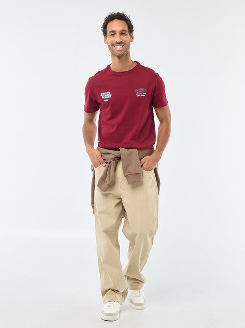 T-shirt a girocollo e maniche corte con stampa - Kiabi