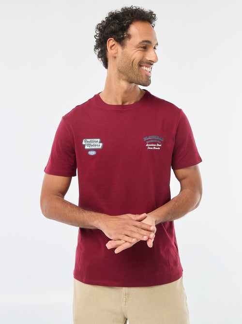 T-shirt a girocollo e maniche corte con stampa - Kiabi